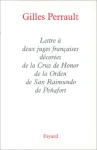 Lettre à deux juges françaises décorées de la Cruz de Honor de la Orden de San Raimundo de Peñafort