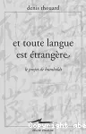 Et toute langue est étrangère