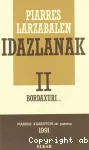 Piarres Larzabalen idazlanak. II, Bordaxuri...